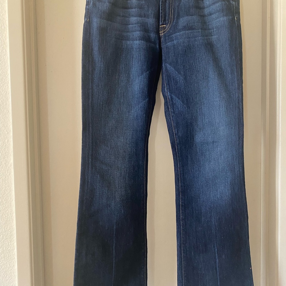 7 For All Mankind Dark Blue Bootcut Jeans
